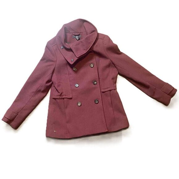H&M Burgundy Peacoat​ - Picture 1 of 6